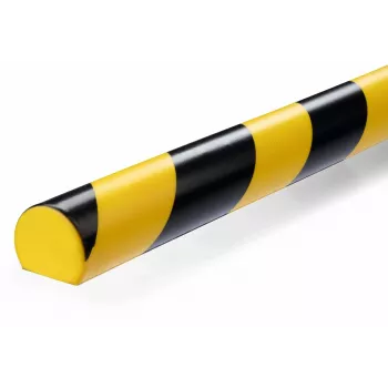 Durable S32R Bodenkabelbrücke, PVC, Schwarz/Gelb, Abgerundet, 1000 mm