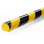 Durable S32R Bodenkabelbrücke, PVC, Schwarz/Gelb, Abgerundet, 1000 mm