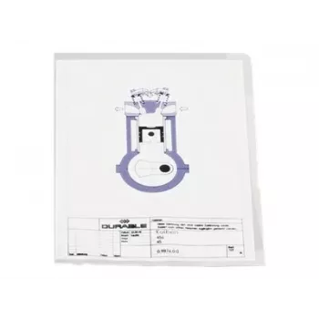 DURABLE STANDARD A4 Polypropylen Dokumentenhüllen, Öffnung oben und seitlich, 100er-Pack, Transparent 233719