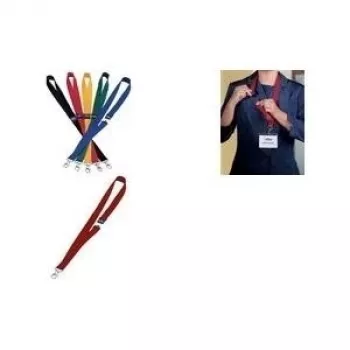 DURABLE Textil-Lanyard 20 mit Karabiner 813707, Blau, 10er-Pack