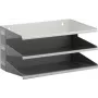 DURABLE VARICOLOR 3-stufiges A4-Sortierregal, modularer Schreibtisch-Organizer, Grau mit roten/grünen/blauen Fächern 335910