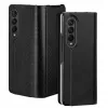 Dux Ducis Bril Series Flip Wallet Case für Samsung Galaxy Z Fold4, Schwarz, Premium PU-Leder mit Standfuß und Kartenfächern