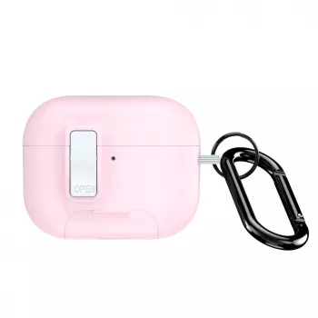 Dux Ducis PECQ Series PC+TPU Hülle mit Haken für Apple AirPods Pro 3, Weiß/Rosa