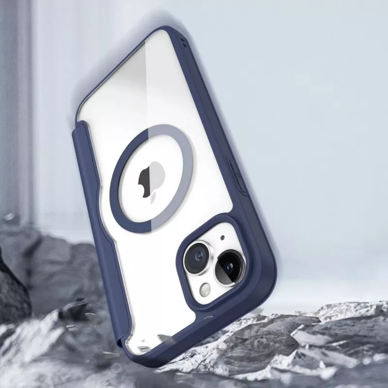 Dux Ducis Skin X Pro Magnetic Flip MagSafe Case für Apple iPhone 15 Plus - Blau
