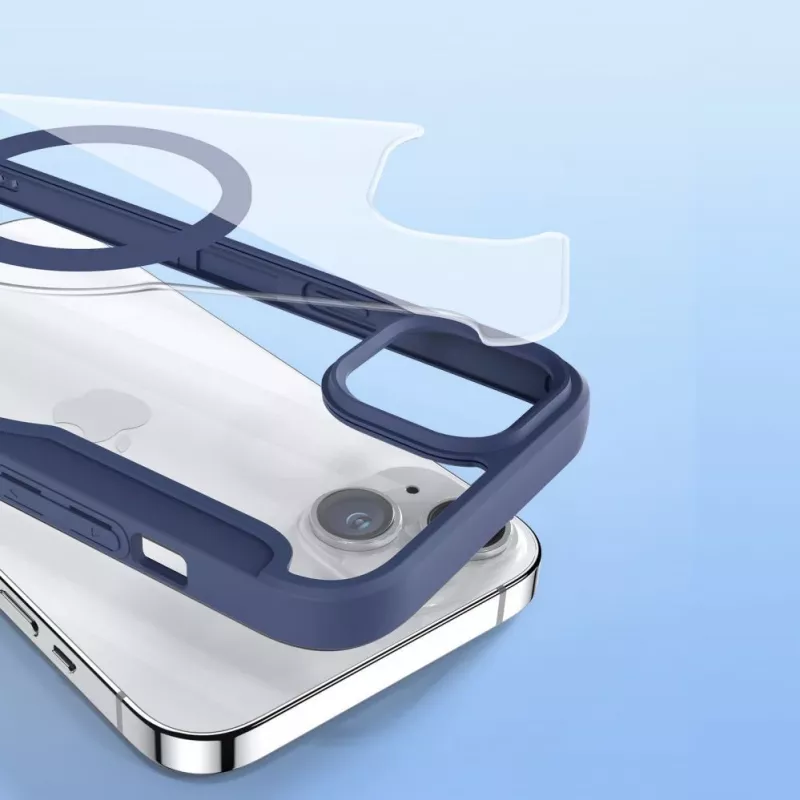 Dux Ducis Skin X Pro Magnetic Flip MagSafe Case für Apple iPhone 15 Plus - Blau