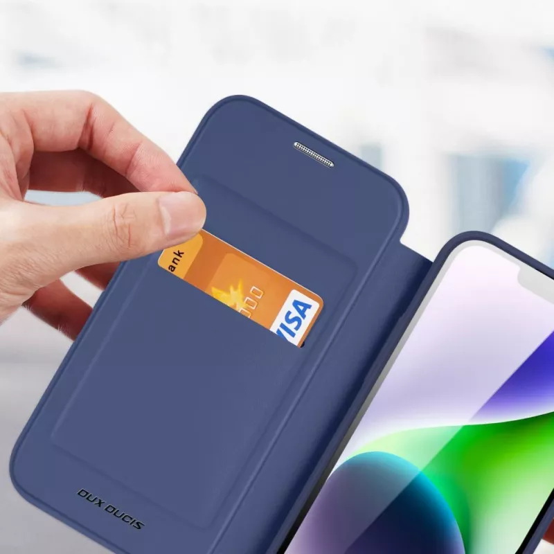 Dux Ducis Skin X Pro Magnetic Flip MagSafe Case für Apple iPhone 15 Plus - Blau