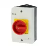 Eaton P1-25/I2/SVB/HI11 25 A 3-poliger Hauptschalter mit NOT-AUS, Aufbau, rot/gelb