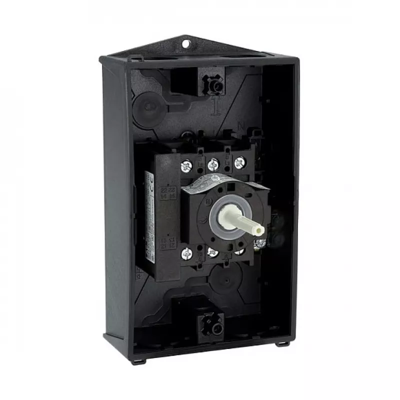 Eaton P1-25/I2/SVB/HI11 25 A 3-poliger Hauptschalter mit NOT-AUS, Aufbau, rot/gelb