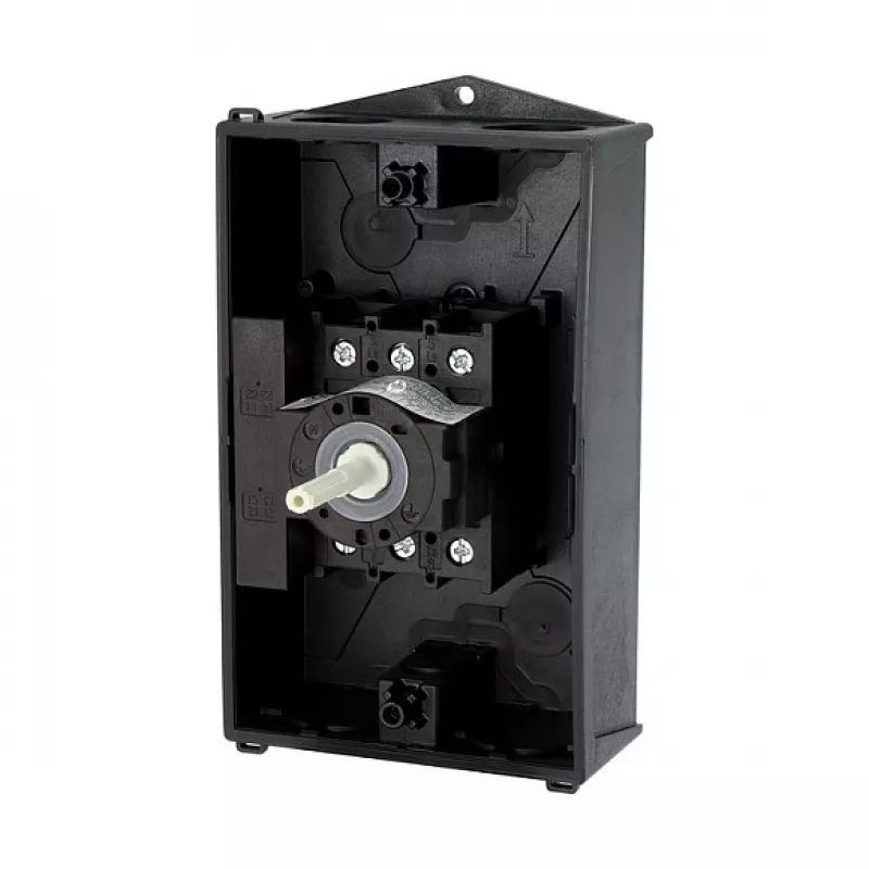 Eaton P1-25/I2/SVB/HI11 25 A 3-poliger Hauptschalter mit NOT-AUS, Aufbau, rot/gelb