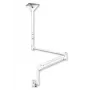 EDBAK MSA01w-B höhenverstellbare Deckenhalterung mit Schwenkarm für 10-29 inch Displays, 15 kg, Schwarz