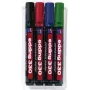 Edding 330/4 S Permanentmarker-Set, Schwarz/Blau/Grün/Rot, 4 Stück 4-330-4