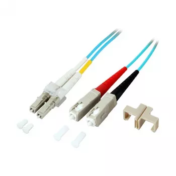EFB Duplex Patchkabel LC-SC OM3 25m LSZH 2mm Aqua