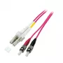 EFB Elektronik Duplex-Jumper LC-ST 50/125µm OM4 LSZH Erika Violett 2,0mm 3m
