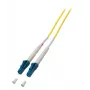 EFB-Elektronik ECOFIBER Simplex LC-LC Singlemode-Glasfaser-Patchkabel, G.657.A2, 0,5 m, 2,0 mm, gelb, 9/125 µm