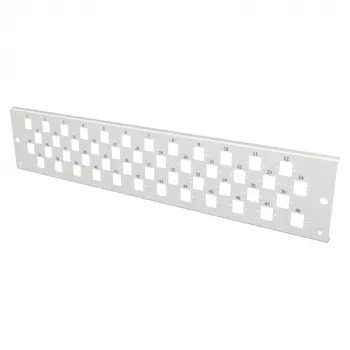EFB Elektronik VSB2HE-FP-48E2-D-RDM 2U Frontplatte für 48x E2000 Duplex, Grau