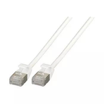 EFB RJ45 Patchkabel Cat.6A U/FTP TPE 4mm Ultraflex Weiß 0,25m