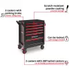 EINHELL-KWB Werkstattwagen leer, 6 Schubladen (Schwarz/Rot, 4 flache, 2 hohe Schubladen)