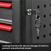 EINHELL-KWB Werkstattwagen leer, 6 Schubladen (Schwarz/Rot, 4 flache, 2 hohe Schubladen)
