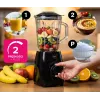 ELDOM BK6 NOXAR Standmixer, 1,8 L Hartglas, Schwarz, 22000 U/min, Pulse