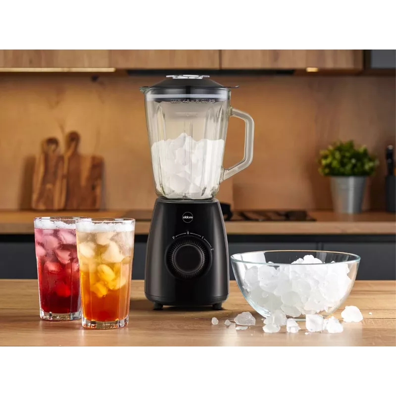 ELDOM BK6 NOXAR Standmixer, 1,8 L Hartglas, Schwarz, 22000 U/min, Pulse