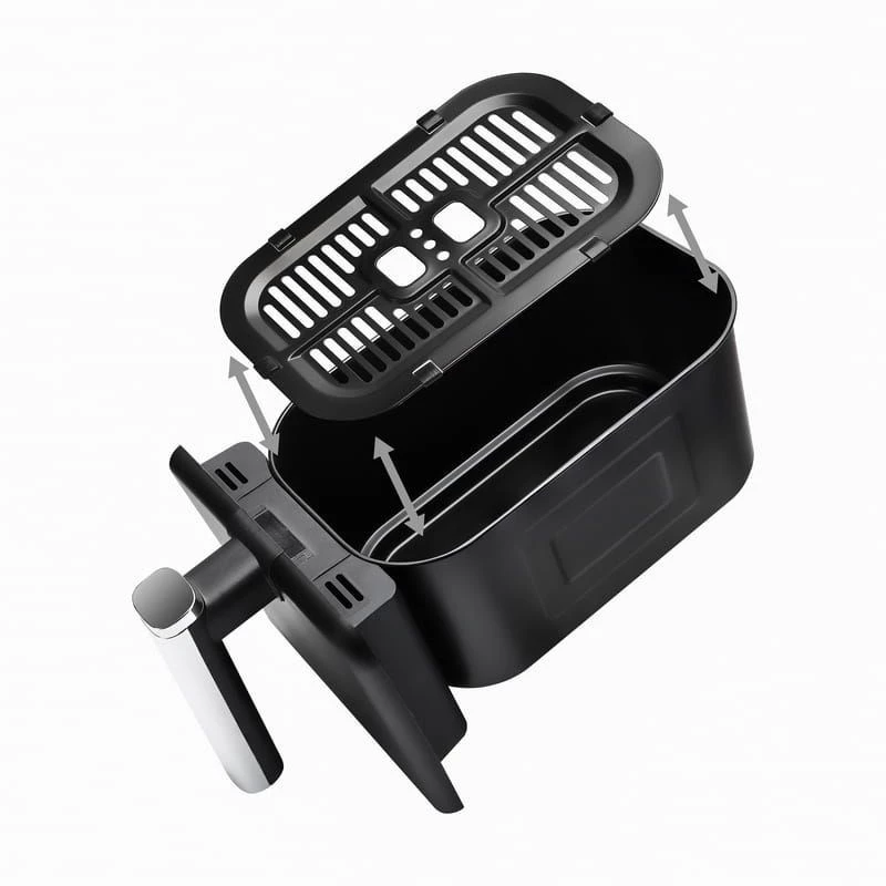 ELDOM FR200 Heißluftfritteuse, 9 L, 2200 W, Dual Drawer