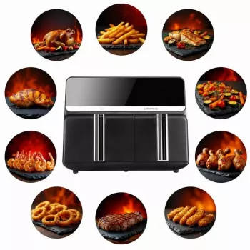ELDOM FR200 Heißluftfritteuse, 9 L, 2200 W, Dual Drawer