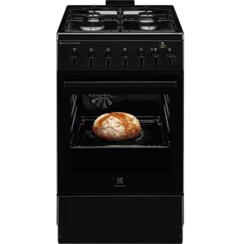Electrolux 600 Series Gasherd mit Elektrobackofen, Schwarz, 50 cm