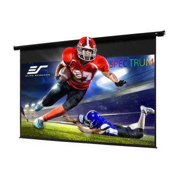 Elite Screens Spectrum Series Electric125H 125 inch Elektrische Motor-Leinwand mit MaxWhite FG Material, 16:9 Seitenverhältnis, weißes Gehäuse