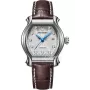 EMILE CHOURIET Damen 1911 Automatikuhr 28mm silbernes Zifferblatt braunes Lederarmband