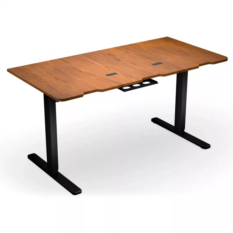 ENDORFY Atlas L Elektrischer höhenverstellbarer Schreibtisch Walnuss/Schwarz