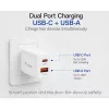 Equip 2-Port USB-C PD3.0/USB-A GaN Wandladegerät 20W, Weiß, 25 Stück Packung