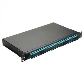 Equip 24-Port Glasfaser-Spleißbox, SC Duplex, OM3, 1U, bestückt, Schwarz