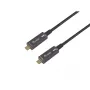EQUIP USB-C auf C aktives optisches Kabel 7,5 m 8K 60 Hz PD 60 W 10 Gbit/s Schwarz