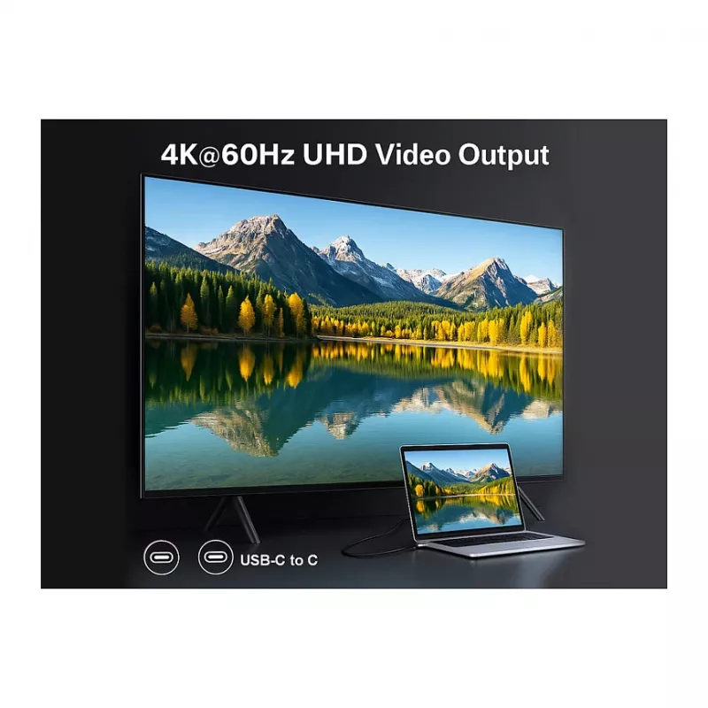 EQUIP USB-C auf USB-C + HDMI Adapter mit 100W PD, 4K/60Hz, Aluminium