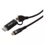 EQUIP USB-C auf USB-C + HDMI Adapter mit 100W PD, 4K/60Hz, Aluminium