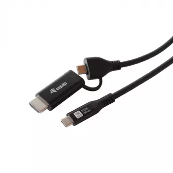 EQUIP USB-C auf USB-C + HDMI Adapter mit 100W Power Delivery, 4K 60Hz, 3m Aluminium