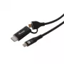 EQUIP USB-C auf USB-C + HDMI Adapter mit 100W Power Delivery, 4K 60Hz, 3m Aluminium