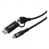 Equip USB-C auf USB-C + HDMI Adapter mit 100W Power Delivery, 4K 60Hz, Aluminium