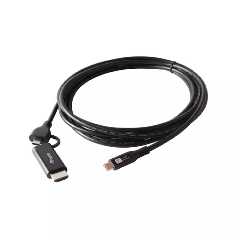 Equip USB-C auf USB-C + HDMI Adapter mit 100W Power Delivery, 4K 60Hz, Aluminium