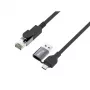 Equip USB-C + USB-A auf RJ45 Gigabit Ethernet Adapter, 5 m, Schwarz