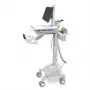 Ergotron Mobile Medizinische Arbeitsstation Wagen für LCD-Display / PC-Ausrüstung - LiFe-Akku-betrieben, EU - Medizinisch - Kunststoff, Aluminium, verzinkter Stahl - Grau, Weiß, poliertes Aluminium - Bildschirmgröße: bis zu 22 Zoll