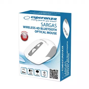 Esperanza EM130W Wireless Bluetooth 4D Mouse, Weiß