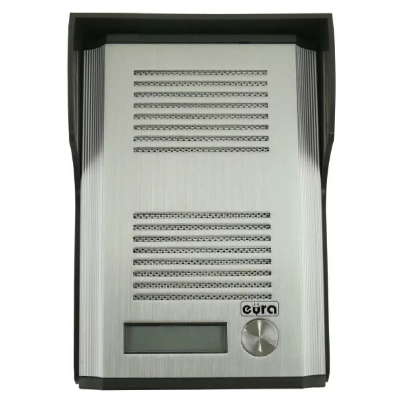 EURA ADP-44A3 (RL-3203D) Audio-Türsprechanlage - 2-Draht, Einfamilienhaus, weiße Inneneinheit, silbernes Außenpanel