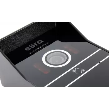 EURA VDP-80C5 Video-Türsprechanlage für zwei Familien, Weiß, 2x 7 Zoll LCD, FHD, 1080p Kamera, RFID-Leser, Aufputzmontage