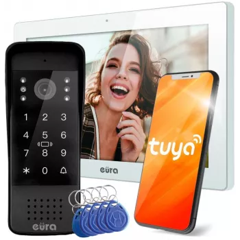 EURA VDP-86A3 10 Zoll Weiß TUYA Video-Türsprechanlage