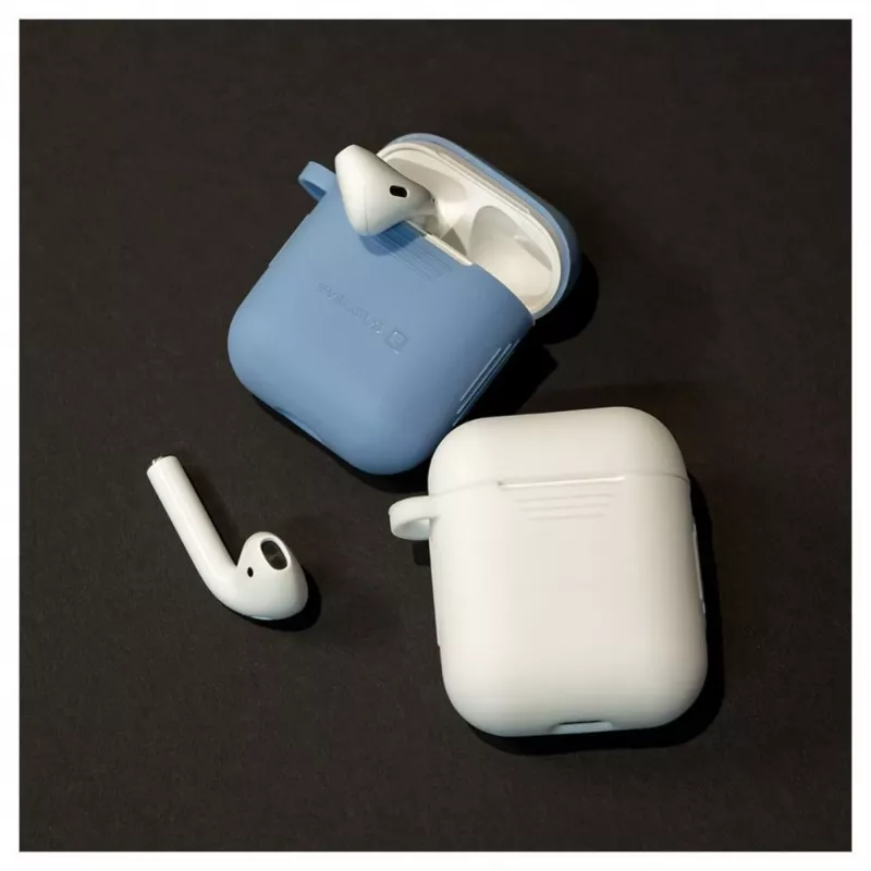 EVELATUS Apple AirPods Case EAC04 White - Silikon-Schutzhülle für AirPods 1. und 2. Generation