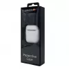 EVELATUS Apple AirPods Case EAC05 White - Silikon-Schutzhülle mit Karabiner