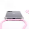 Evelatus Apple iPhone 11 Pro Silikon Transparente Hülle mit Halskette TPU Band Transparent