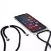 Evelatus Apple iPhone 11 Silikon Transparente Hülle mit Halskette TPU Band Transparent