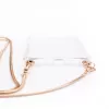 Evelatus Apple iPhone 11 Silikon Transparent mit Halskette TPU Band Gold